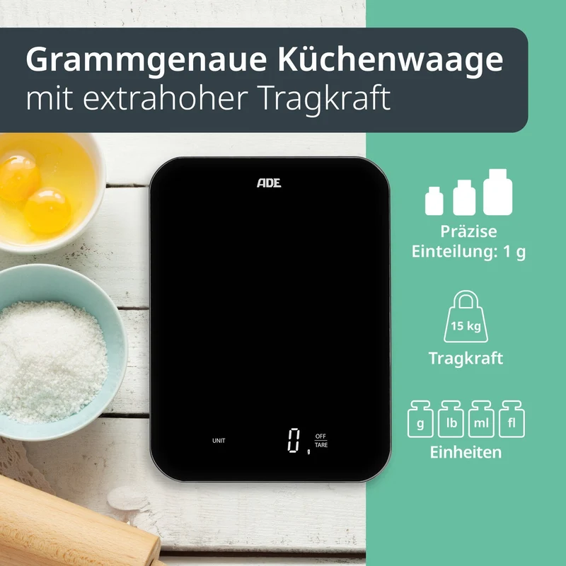 USB-aufladbare Küchenwaage Tessa