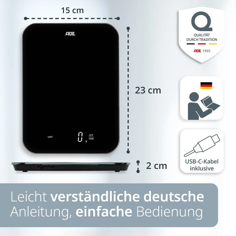 USB-aufladbare Küchenwaage Tessa