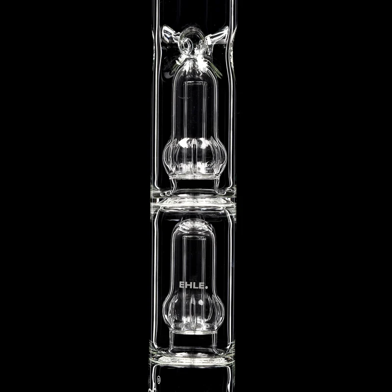 Percolatorbong (doppelt) mit Sechskantfuss - NS 18 - Oultine (seitlich) -