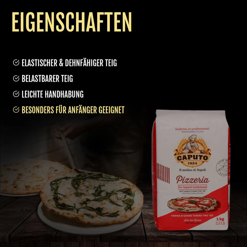 Caputo - 6x 1kg Pizzamehl & 100g Trockenhefe