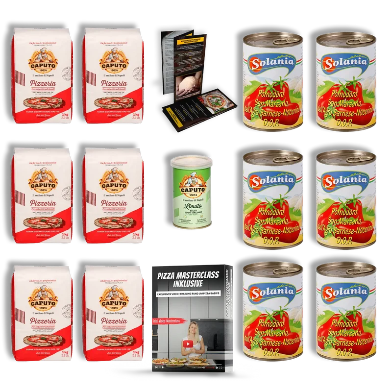 PIZZA NEAPEL Original Zutaten - für Pizzateig und kraftvolle Pizza Tomatensauce