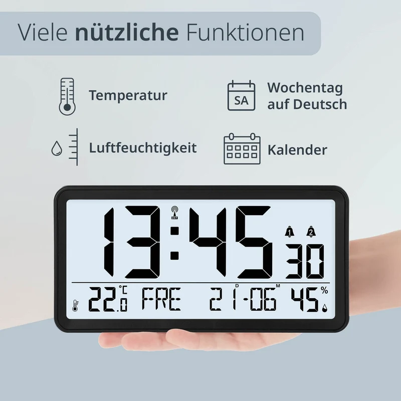 Digitale Tisch- und Wanduhr