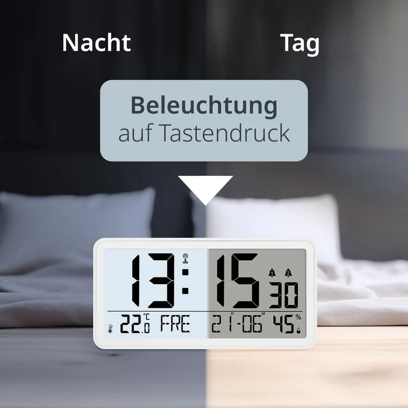 Digitale Tisch- und Wanduhr