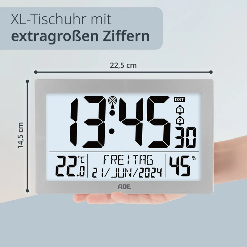 Digitale XL-Funkwanduhr