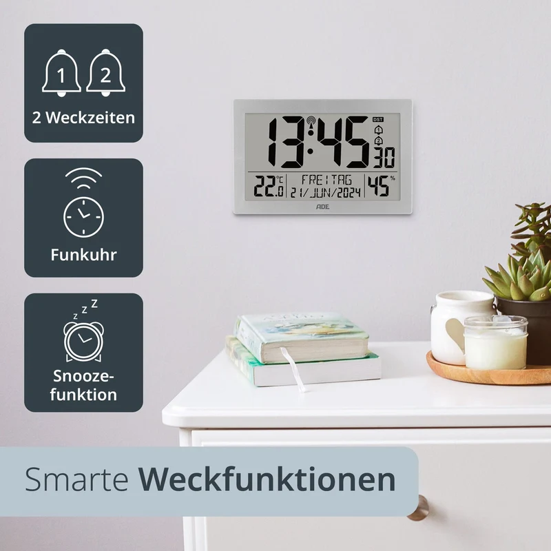 Digitale XL-Funkwanduhr