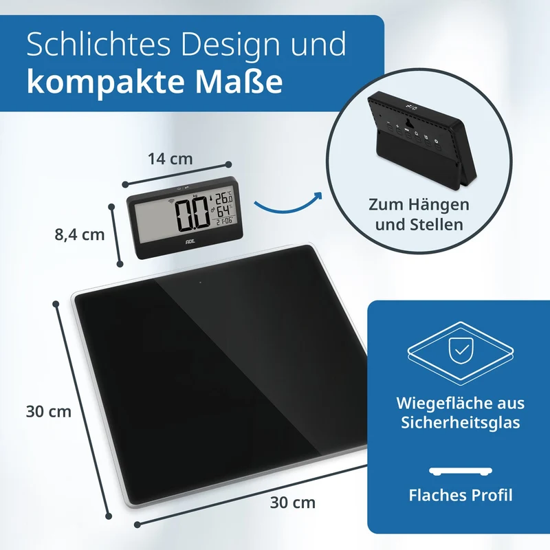 Digitale Personenwaage mit externem Display