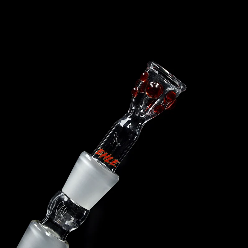 Red Series Bong #3, 500ml, NS 18; Mundstück: einfarbig Rot; Eiskerben: einfarbig Rot; Logo: Sonderlogo Rot-Grün
