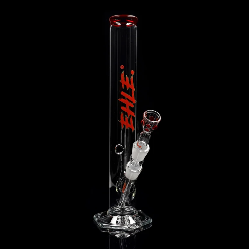Red Series Bong #2 500ml, NS 18; Mundstück: einfarbig Rot; Logo: Sonderlogo Rot-Grün