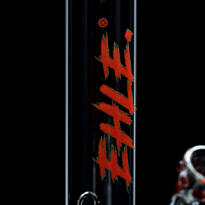 Red Series Bong #1 500ml; NS18; Sonderlogo Rot-Grün