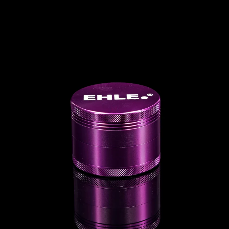 EHLE. Aluminium Grinder 63mm Lila – 4-teilig mit Pollensieb