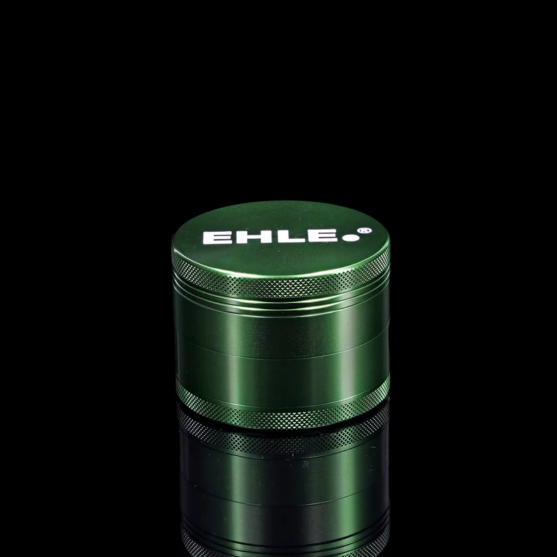 EHLE. Aluminium Grinder 63mm Grün – 4-teilig mit Pollensieb