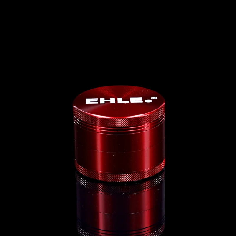 EHLE. Aluminium Grinder 63mm Rot – 4-teilig mit Pollensieb