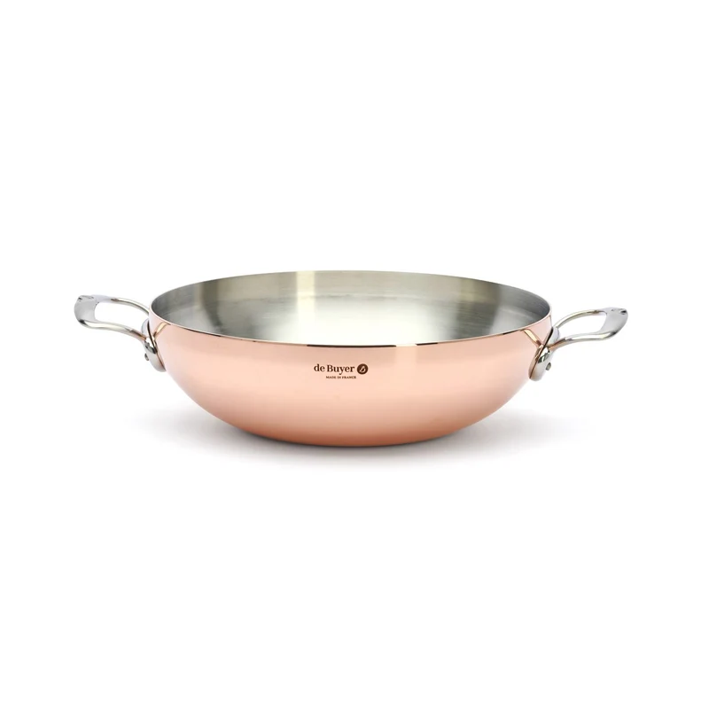 De Buyer Gewölbter Kupfer‑Wok PRIMA MATERA Ø32cm