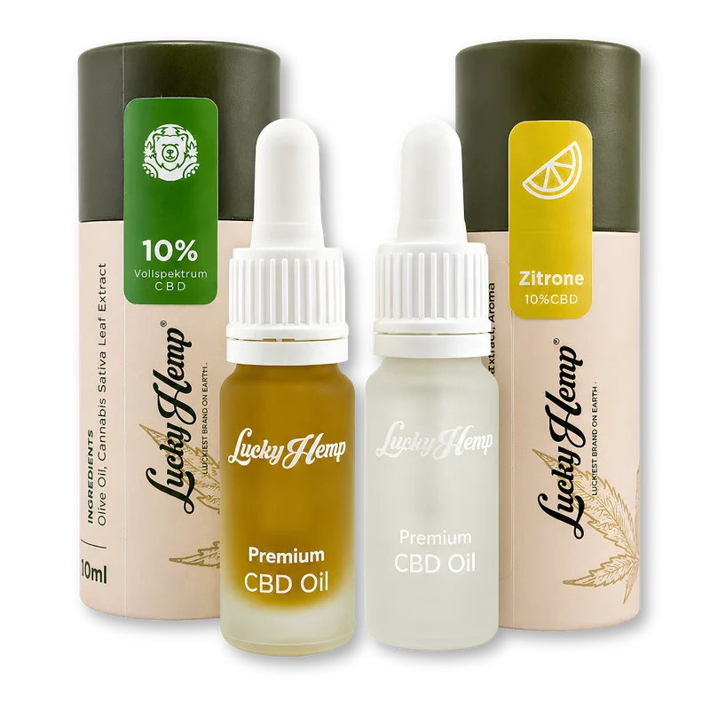 Probier-Set Aromaöl Zitrone + 10% Vollspektrum CBD-Öl