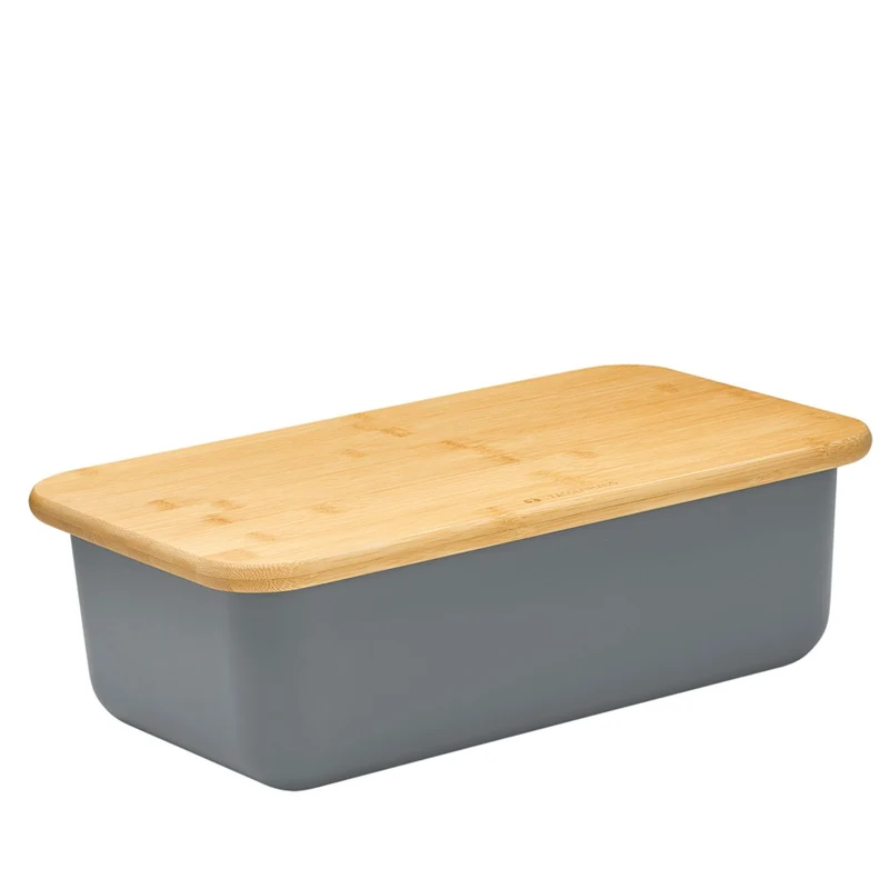 Zassenhaus Brotkasten LOFT eckig cool grey 40 x 23 cm