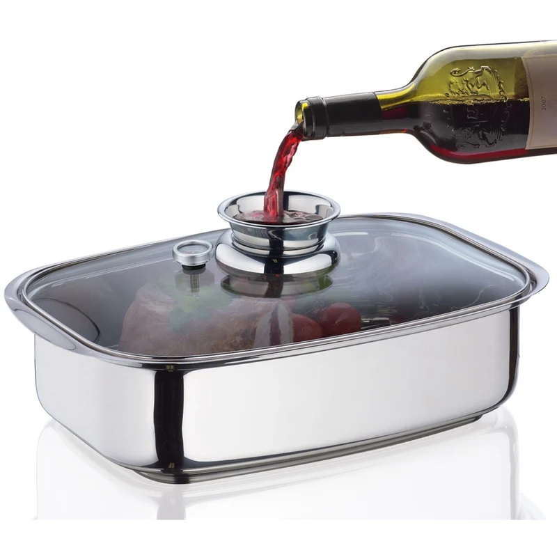 Küchenprofi Aromabräter/Dampfgarer Edelstahl, 36 cm