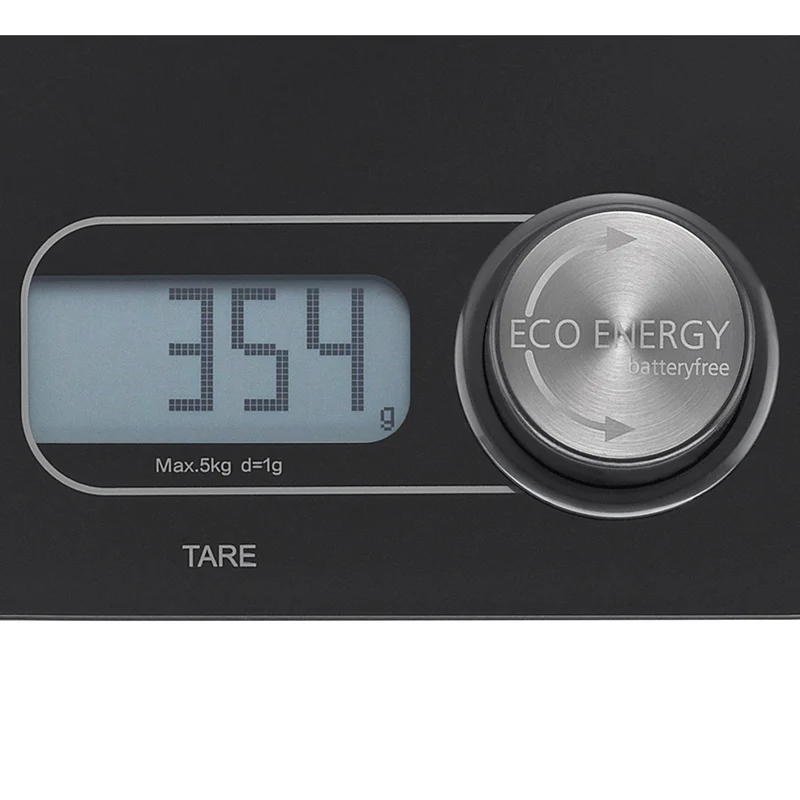 Zassenhaus Digitale Küchenwaage ECO ENERGY, schwarz