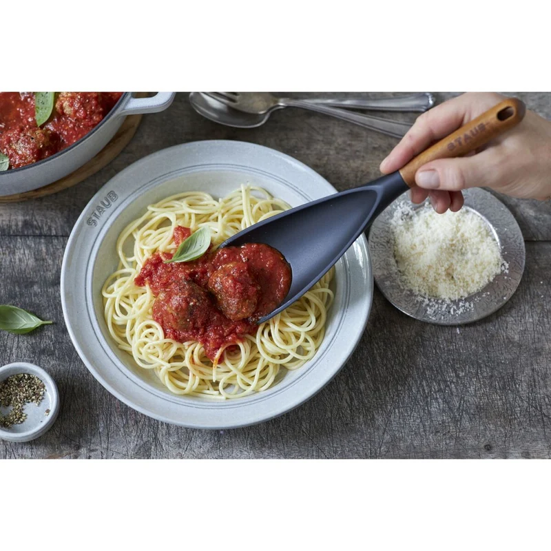 STAUB Mehrzwecklöffel, 30 cm | Schwarz | Silikon