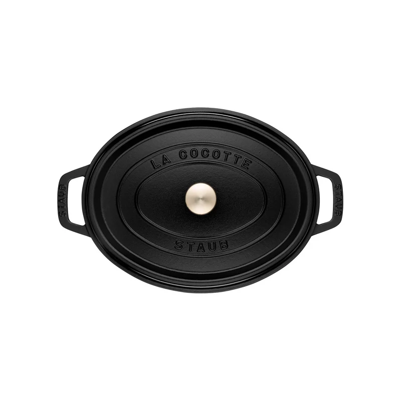 STAUB Cocotte, 37 cm | Schwarz | oval | Gusseisen