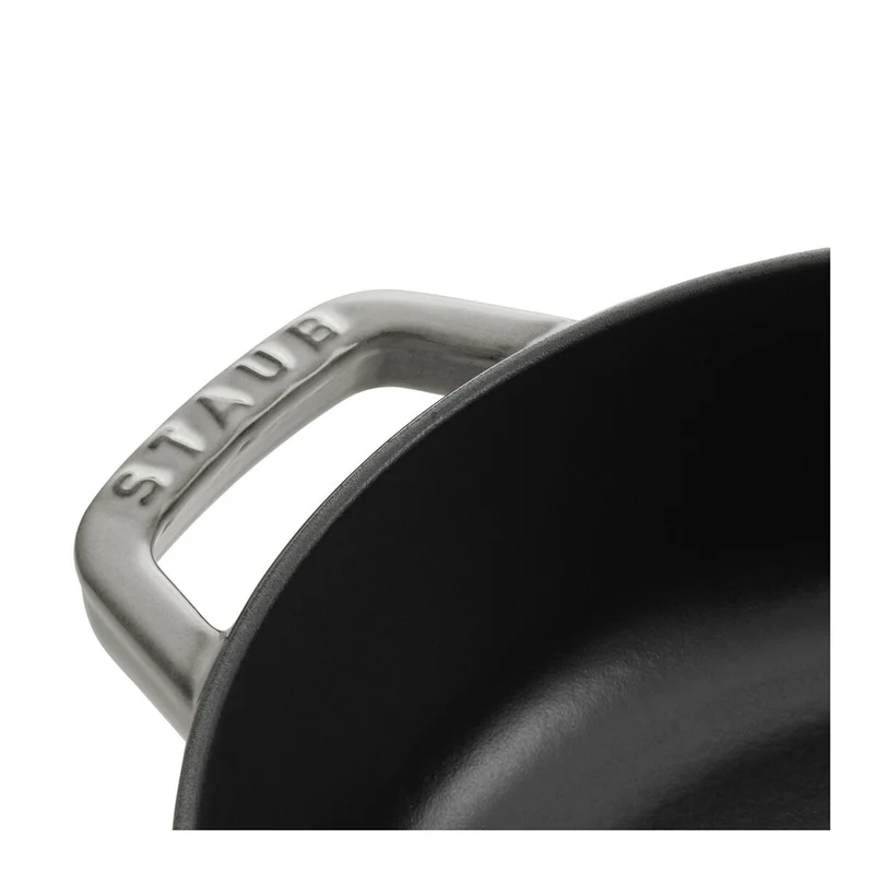 STAUB Bräter mit Chistera Drop-Structure, 28 cm | Graphit-Grau | rund | Gusseisen