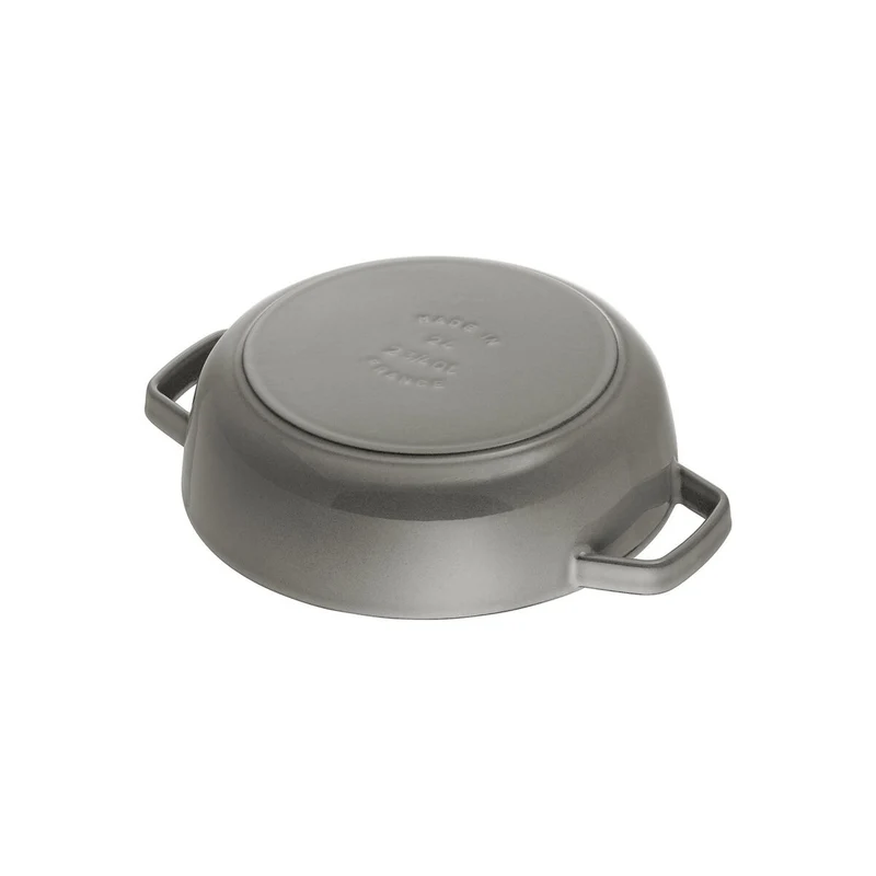 STAUB Bräter mit Chistera Drop-Structure, 28 cm | Graphit-Grau | rund | Gusseisen