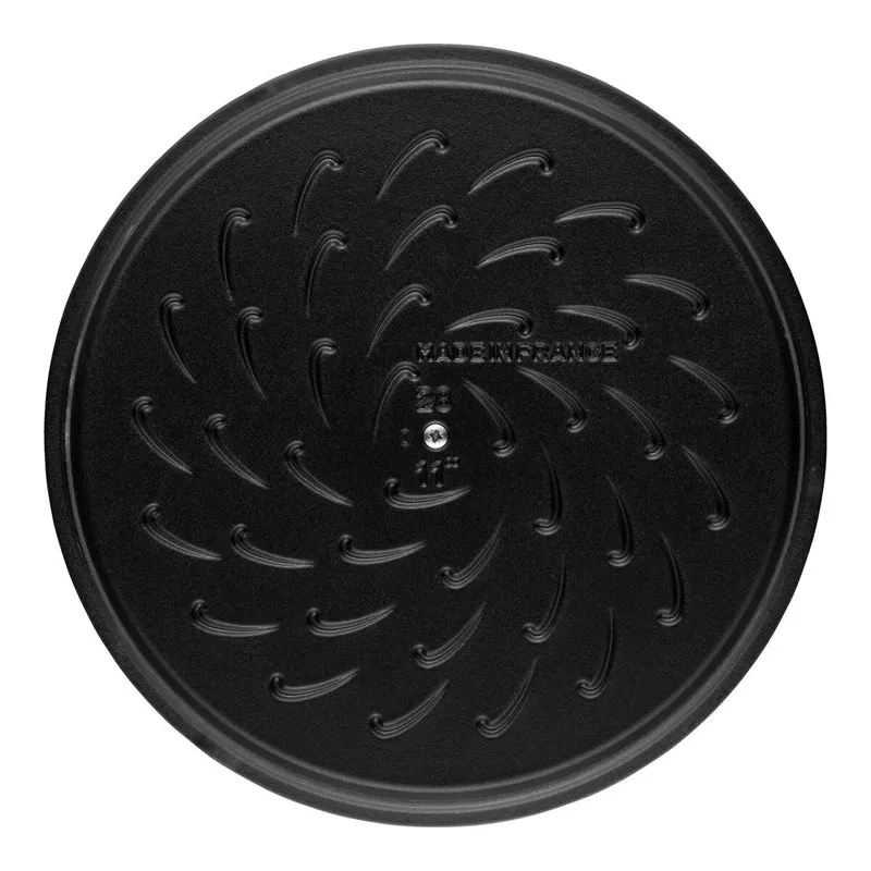 STAUB Bräter mit Chistera Drop-Structure, 24 cm | Graphit-Grau | rund | Gusseisen