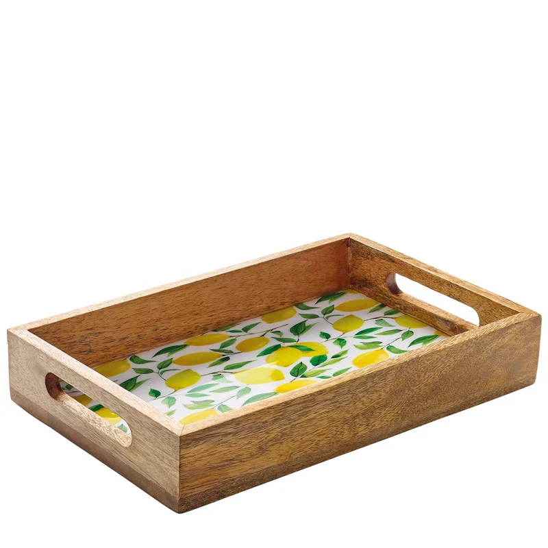 ZASSENHAUS Tablett LEMON, Mango, 30,5 x 20 x 5,5 cm