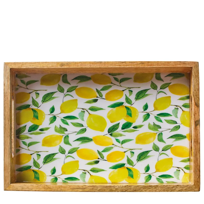 ZASSENHAUS Tablett LEMON, Mango, 30,5 x 20 x 5,5 cm