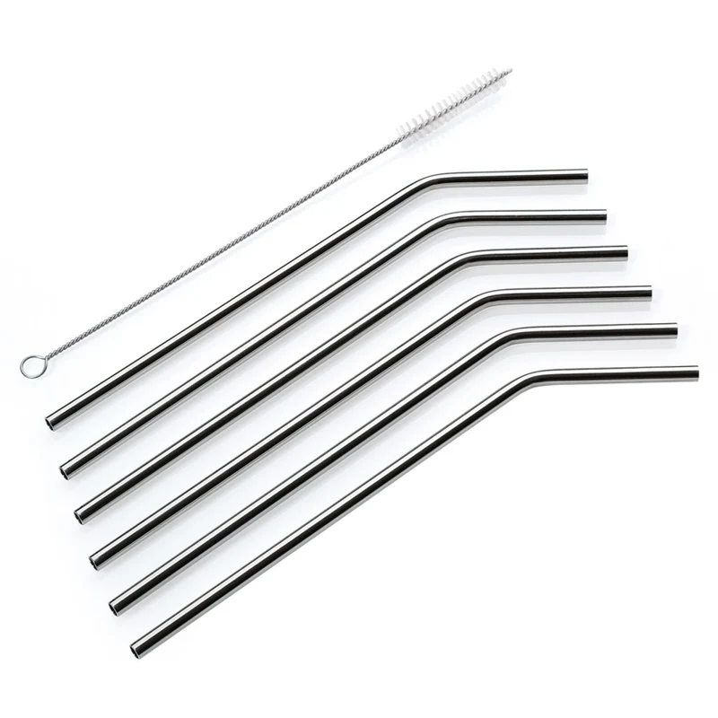 Cilio Trinkhalme STEEL, gebogen