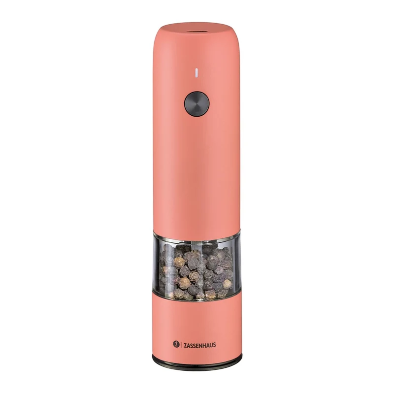 ZASSENHAUS Pfeffermühle KÖLN USB elektrisch 14 cm coral