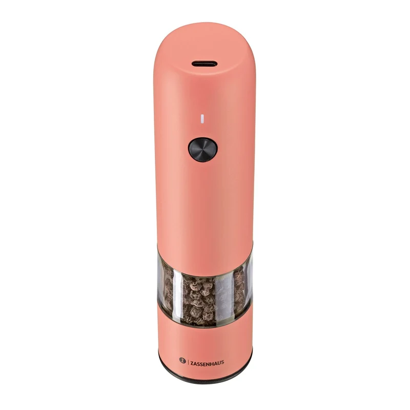 ZASSENHAUS Pfeffermühle KÖLN USB elektrisch 14 cm coral