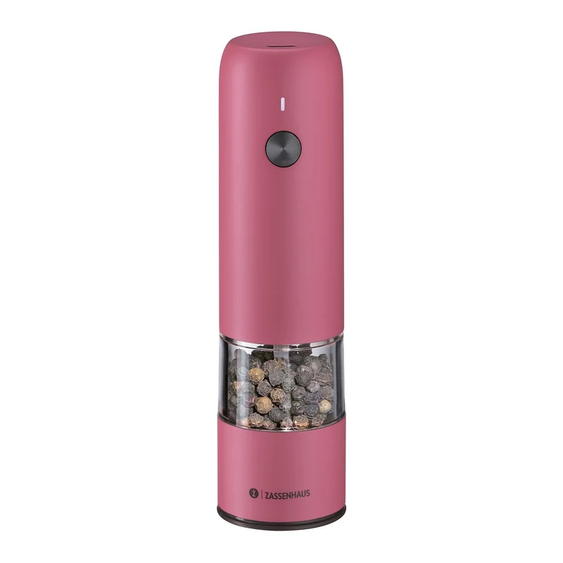 ZASSENHAUS Pfeffermühle KÖLN USB elektrisch 14 cm fuchsia