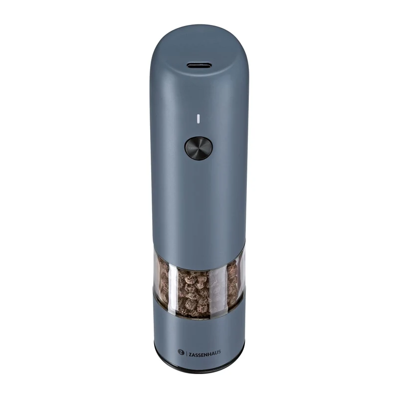 ZASSENHAUS Pfeffermühle KÖLN USB elektrisch 14 cm blau