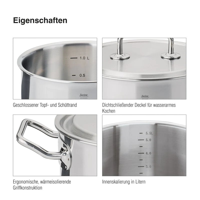 SPRING Topf-Set BRIGADE PREMIUM 4-teilig