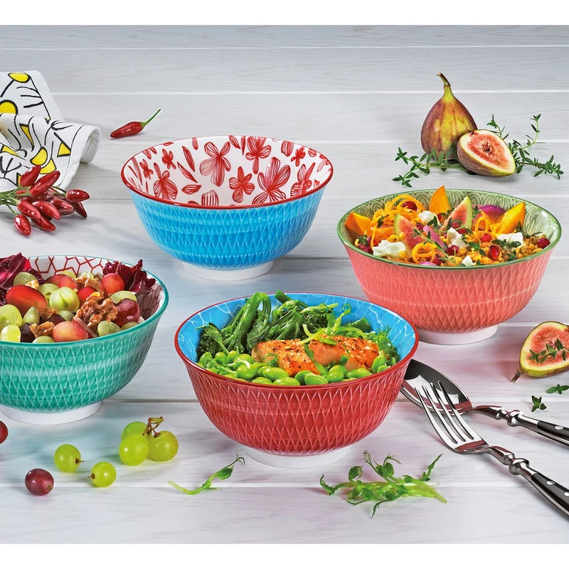 Cilio Bowl AMICI Rauten rosa 15,5 cm