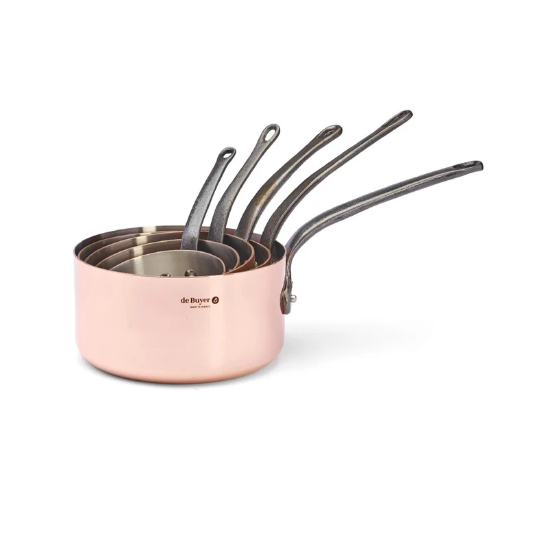 De Buyer SET 5 STIELKASSEROLLEN Ø12 - 20CM INOCUIVRE