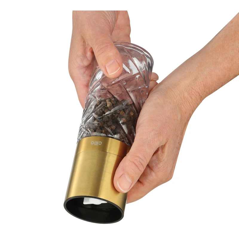 Cilio Pfeffermühle oder Salzmühle CRISTALLO gold