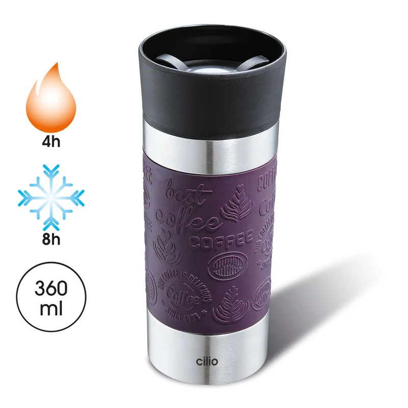 Cilio Isoliertrinkbecher VIAGGIO 360 ml lila