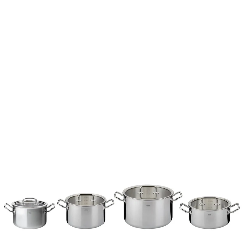 SPRING Topf-Set mit Glasdeckel BRIGADE BASIC 4-teilig