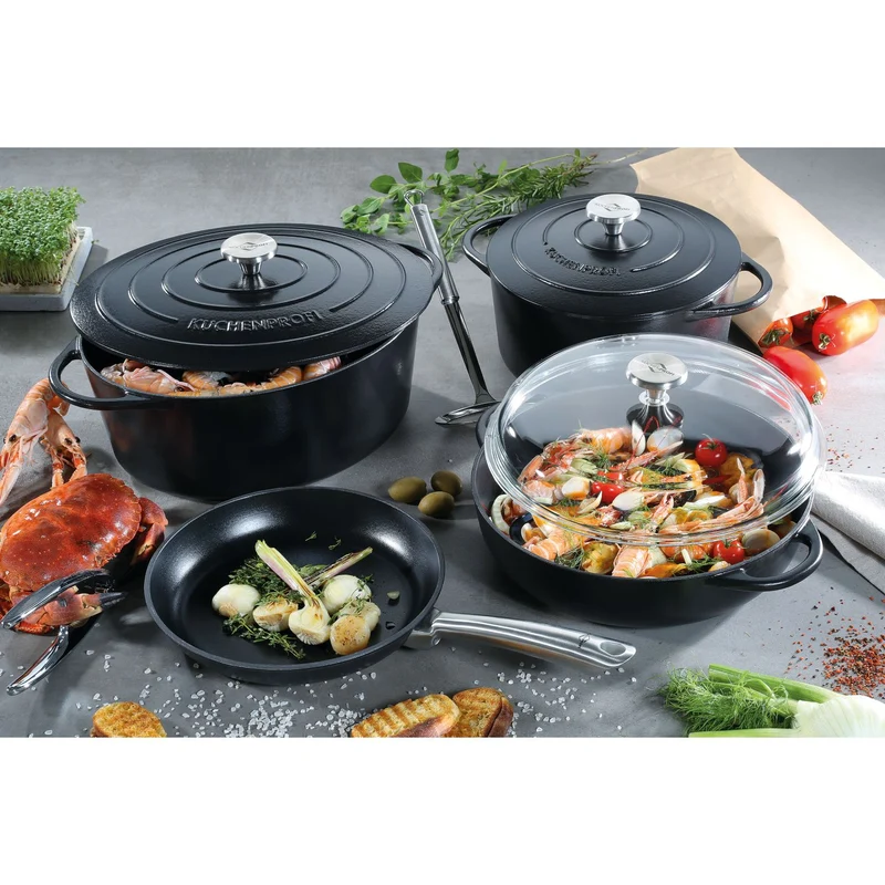 Küchenprofi Bratentopf oval, 33 cm classic black