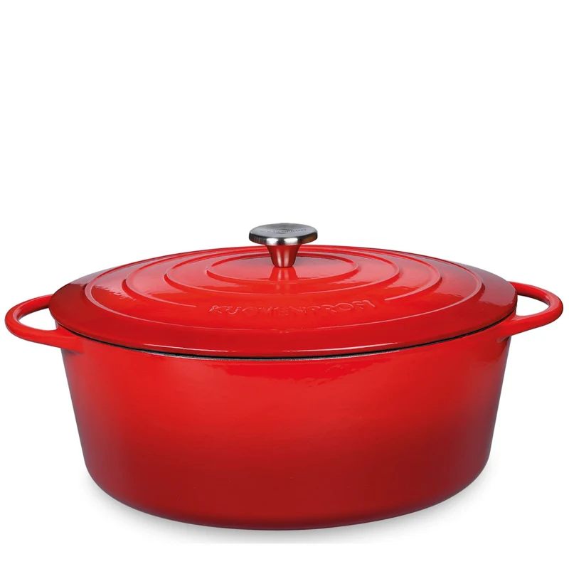 Küchenprofi Bratentopf oval, 33 cm classic red