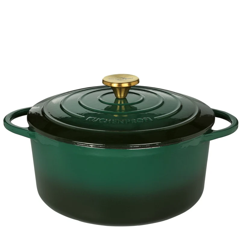 Küchenprofi Bratentopf rund, 26 cm racing green