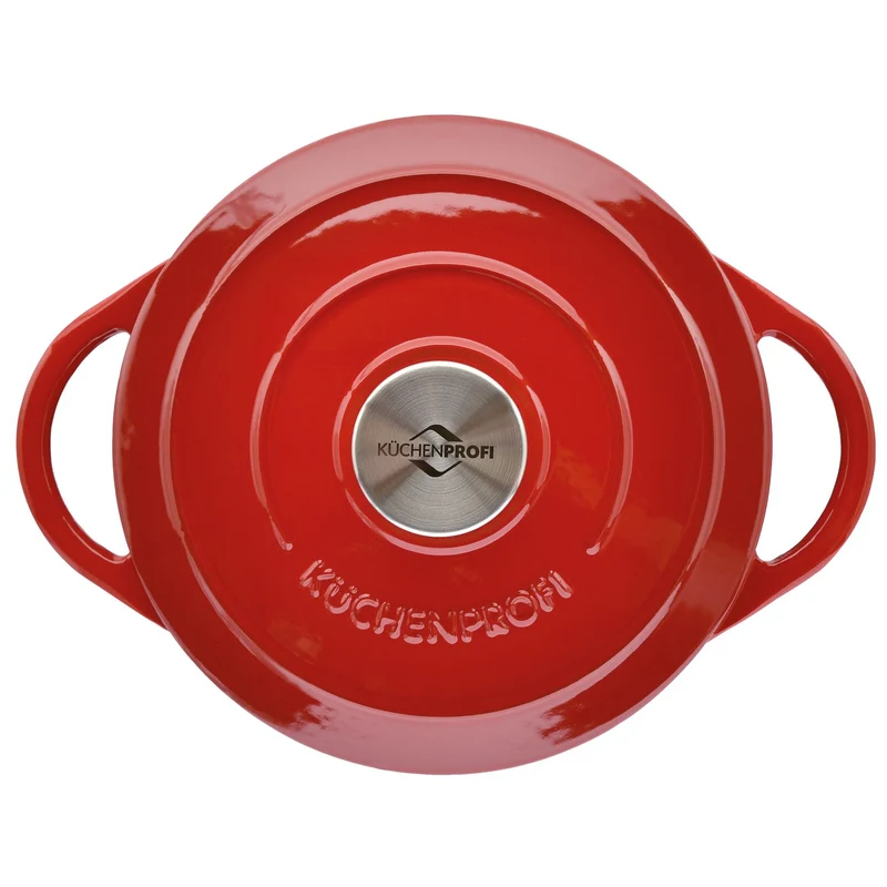 Küchenprofi Bratentopf rund, 22 cm classic red