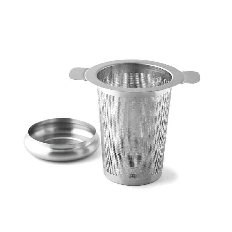 Weis Teefilter aus Edelstahl satiniert inkl. Abtropfschale