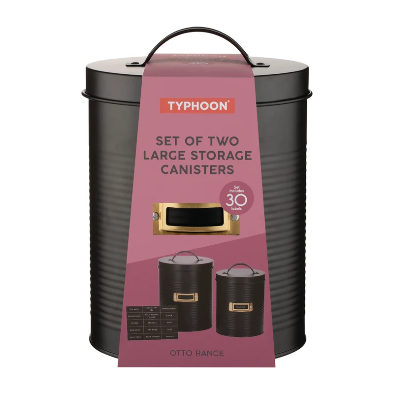 TYPHOON Otto Vorratsbehälter 2er Set, 3,5L + 2,4L, Personalisierbar