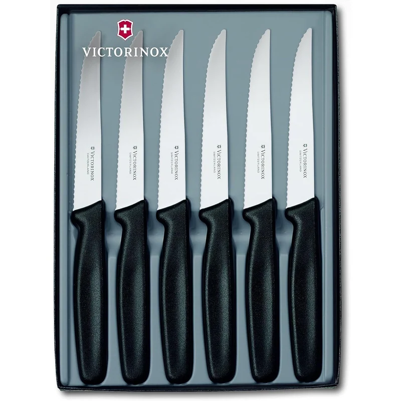 Victorinox Steakmessergeschenkset Küchenmesser, Edelstahl, STANDARD
