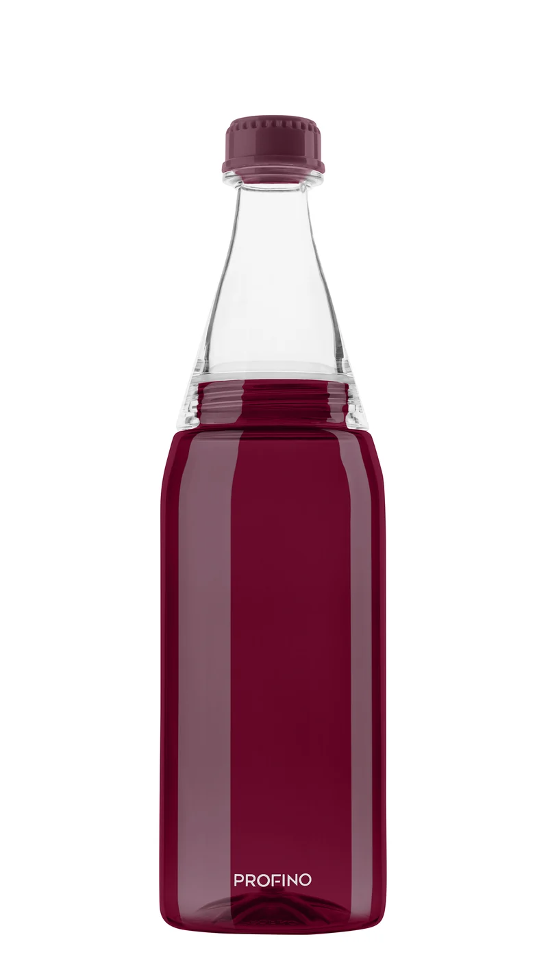PROFINO Wasserflasche "Sparkle" 750ml, Burgund