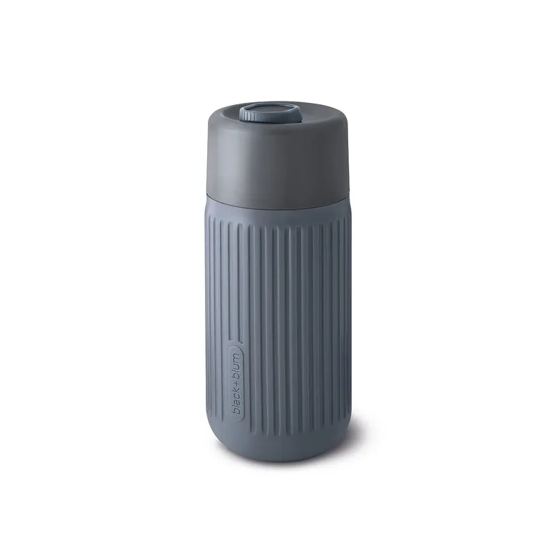 BLACK+BLUM Glas To-Go Becher, schiefer, 340 ml