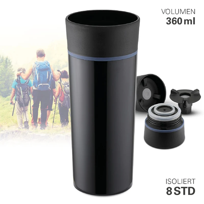 Weis Thermobecher vakuum schwarz 360 ml