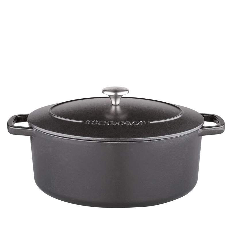 Küchenprofi Bratentopf BRETAGNE oval, 33 cm schwarz